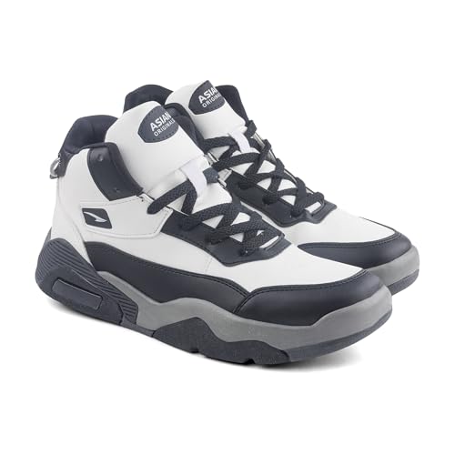 Image of ASIAN Basket-14 Men's Sporty Mid-Top Sneakers with Memory Foam Cushioning | Durable Grip Sole and Athletic Design for Basketball and Casual Wear