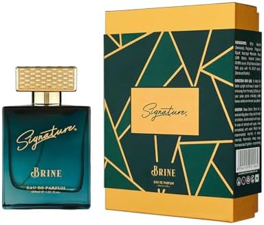 SIGNATURE AURA Brine Eau De Parfum 100ML for Women | Long Lasting Floral Woody Musk Fragrance | Jasmine Tuberose Vanilla Sandalwood | Luxury Scent for Daily Use Party Occasion | Premium Gift for Women