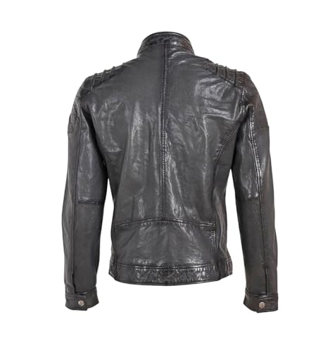 Mauritius Men's Genuine Leather Jacket, Grey2