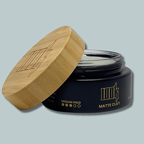 100K Matte Clay, Hair Wax For Men with Medium Hold, Curly Hair Products with Low Shine, Gifts for Men for Control & Definition, Deep Matte Textured Finish Easy Application Hair Clay - 100g - Image 5