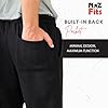 MnZFits Joggers for Men Fleece Cuffed Tracksuit Bottoms - Sweatpants Breathable with Elasticated Waist, Adjustable Drawstring, Back & Side Pockets (UK, Alpha, XXL, Regular, Regular, Black) #4
