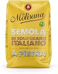 La Molisana, Semola di Grano Duro Decorticato a Pietra, Solo Grano Italiano - Ideale per Pasta Fresca, Gnocchi alla Romana, Dolci e Cous Cous - Confezione da 1kg