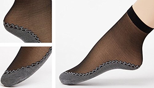 Image of Women's 10 Pairs Silky Thin Nylon Short Ankle Socks
