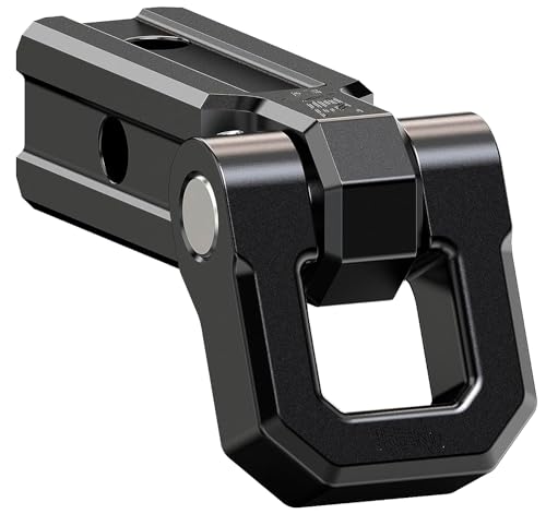 Image of RENO Shackle Hitch Receiver, 2 inch Receiver Towing Mount with 3 /4 inch D-Ring Shackle Combo kit - Heavy Duty 45,000 lbs Compatible with Trucks Off Road SUV 4x4 Vehicle Towing Recovery (Aluminum, Black)