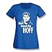 Produktbild T-Shirt Hasselhoff Don't Hassel The Hoff David Looking for Freedom Kitt K.i.t.t. Knight-Rider 15 Farben Damen XS-3XL, Größe:XL, Farbe:Royalblau - Logo Weiss