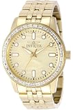 Invicta Celestial 50196 - Orologio da polso da uomo, al quarzo, in acciaio inox, con quadrante dorato, 43 mm