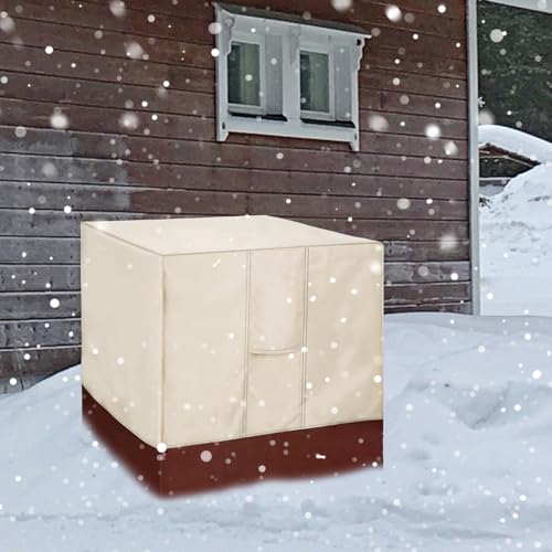 Air Conditioner Cover for Outside Units-Sturdy AC Cover,Water-Resistant, sturdy, with Mesh Vents and Elastic Hem Cord, Fits up to 30 x 30 x 32 inches…