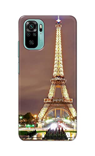 Image of PRINTFIDAA Lovers Famous Place Eiffel Tower in Paris Printed Designer Hard Case for Redmi Note 10, Redmi Note 10S Back Cover -(e) RPM1009
