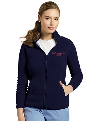 Custom Embroidered Polar Fleece Zip Front Sport Jacket By White Cross Scrubs (Navy,2Xl) #TOP20