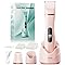 Rasoir Electrique Femme - Tondeuse Femme Intime Tout-En-Un (Visage, Jambes, Aisselles & Corps) Tondeuse Bikini Rasoir Maillot avec 4 Peines, Écran LED & USB-RechargeStation, Cadeaux Anniversaire