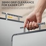 Mothers Day Cadeaux, Conseil de coupe de titane pour la cuisine, Double face Reversible Capping Board, Titanium & Conseil de coupe de bois de bambou pour la viande, les légumes et les fruits, facile à nettoyer (16×11)