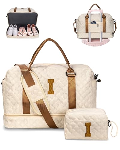 Vogewood Initial Duffle Bag with Shoe Compartment