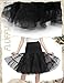 DRESSTELLS 50s Petticoat Skirts, Women Vintage Tulle Crinoline Underskirt, Pinup Rockabilly Tea Length Puffy Tutu Skirt Half Slip 2026 Black S