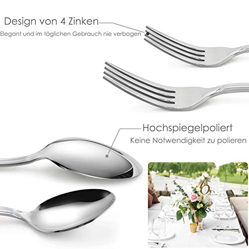 Couverts de table en acier poli Homikit pour de grands repas conviviaux en famille au restaurant