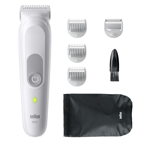 Image of Braun Body Groomer Series 3, +6 Grooming Tools, with SkinGuard, 80 Min Runtime, Gentle On Sensitive Areas, Groom & Trim, Waterproof, BG3575, Grey