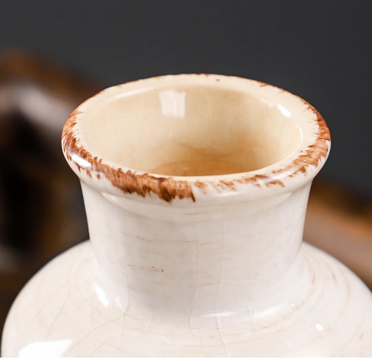 Ceramic Vintage Vase Set of 3,Modern Farmhouse flowder vases for Home Decor,Mantle,Living Room,Centerpieces,Entryway, Bookshelf - Image 6