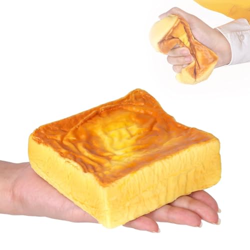 CARXB Juguete para apretar Pan casero, Pelotas antiestrés con Forma de Pata de Gato de Rebote Lento para aliviar el estrés, Juguete Suave y novedoso para aliviar el estrés, simulación de Tostadas