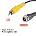 X AUTOHAUX 2pcs Car Camera Adapter 4 Pin to RCA Adapter M12 4-Pin Male to RCA AV Male with Trigger Wire Connector Wire Monitor Video Cable Adapter