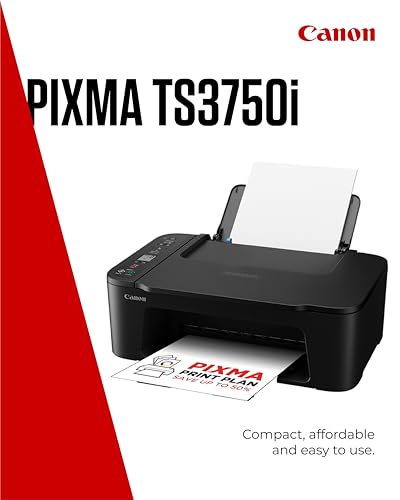 Canon PIXMA TS3750i Wireless Colour All-in-One Inkjet Printer - A4 Print, Copy, Scan - PIXMA Print Plan Compatible - Borderless Photo Printing - Wireless & Smartphone Print - Ideal for Home Printing - Image 3