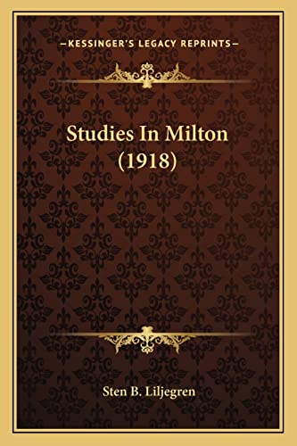 Studies In Milton (1918)