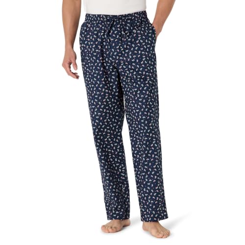 Image of Amazon Essentials Men's Cotton Poplin Straight-Fit Pajama Pants with Pockets, Elastic Waist, Drawstring