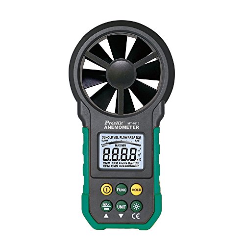 Mesure de la vitesse de l'air MT-4615 anémomètre avec grand écran LCD rétroéclairé