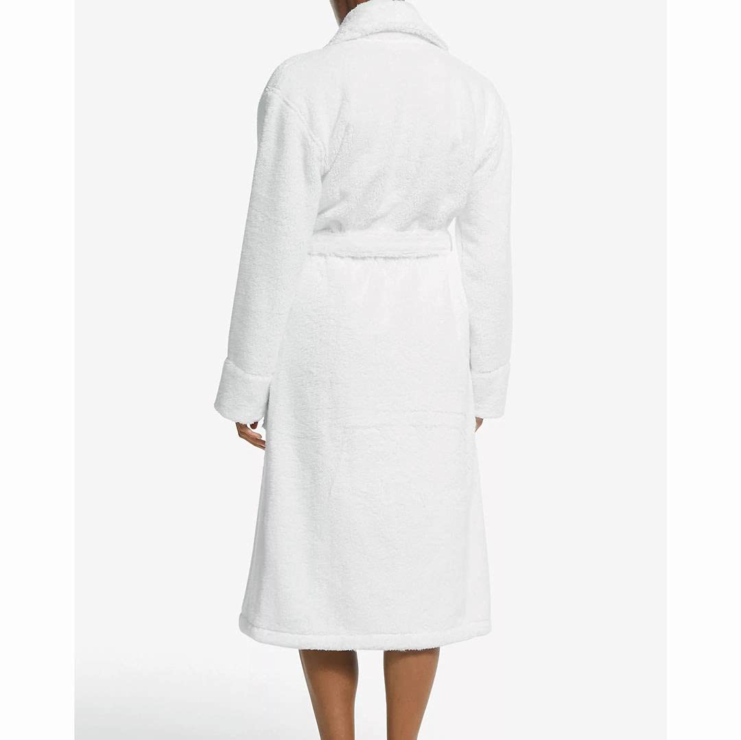 VINN Dunn Supersoft Unisex Terry Toalla de algodón egipcio Albornoz Hotel Spa Albornoz altamente absorbente mujeres hombre toalla acogedor baño abrigo 400GSM blanco