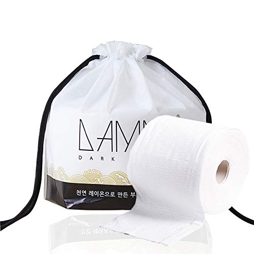 Disposable Cotton Face Towel, Huanghuihao 80 Count Disposable Cotton Towels Makeup Remover Towels Multi-Purpose Cotton Soft Facial Cleansing Towel