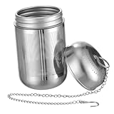 WEKADRIN Edelstahl Gewürzkorb zum Kochen Feinmaschiges Gewürzsieb mit Hakenkette Großer...