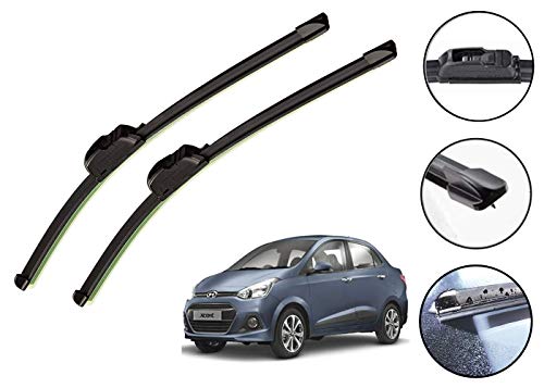 Image of Auto Hub Car Wiper Blades Compatibility With Hyundai Xcent - Set of 2 Pcs (D-22,P-16)