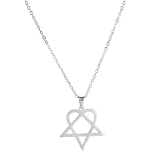 New 2026 Unisex Classic Simple Heartagram Star Heart Stainless Steel Pendant Necklace Decoration Jewelry Luxury With For You Accessories Trendy Creative Women And Men