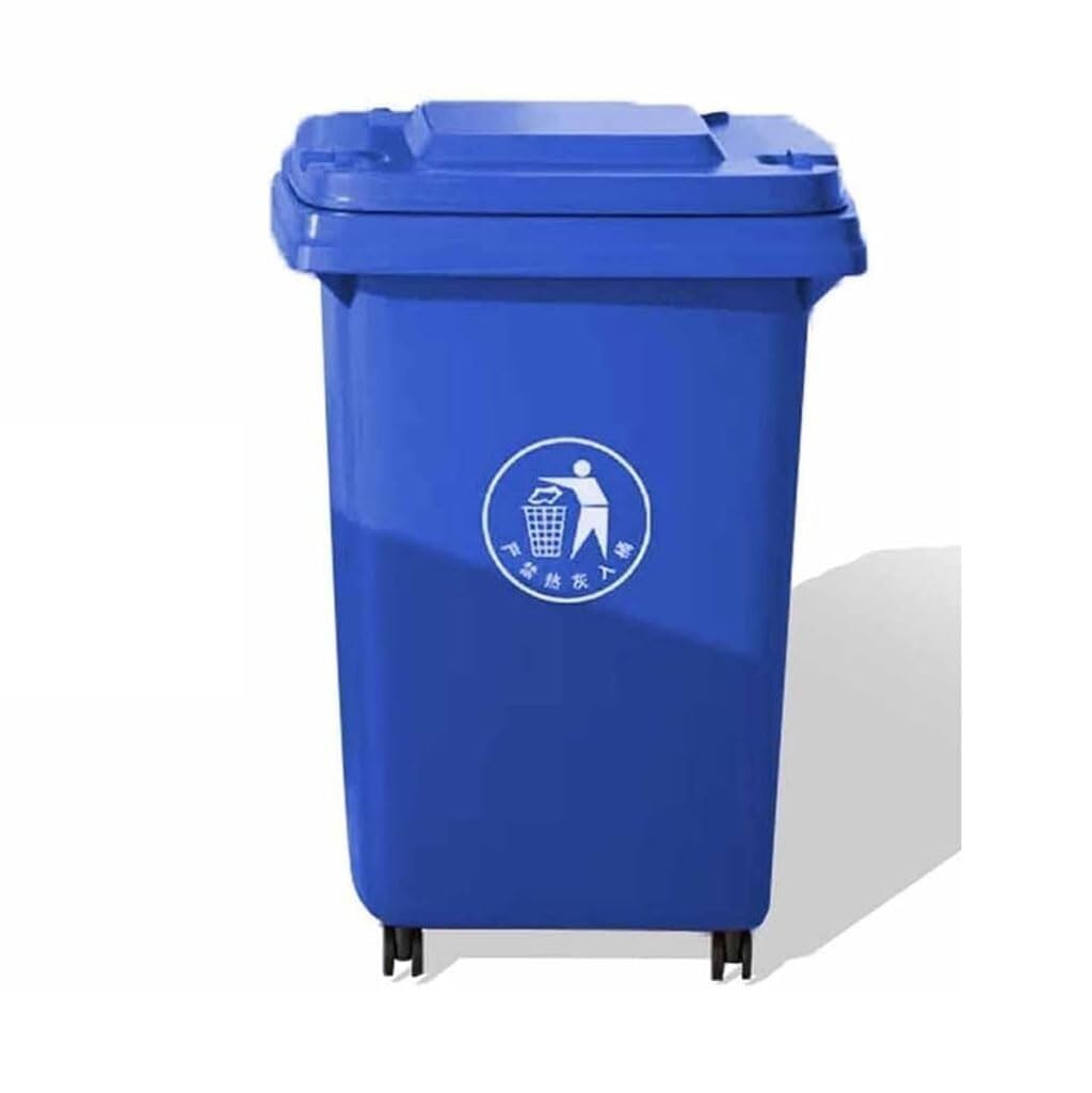 Cubo de basura exterior de 50L con tapa de alta resistencia climatica