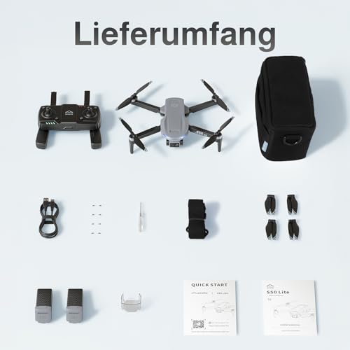 Ameta Drohne mit Kamera 4K und GPS, S50 Lite FPV Drohne für Kinder und Erwachsene mit Auto Return/ 50 Minuten Flugzeit/Follow Me/Intelligent Mode/Gestensteuerung/ 500M Reichweite, Unter 249g