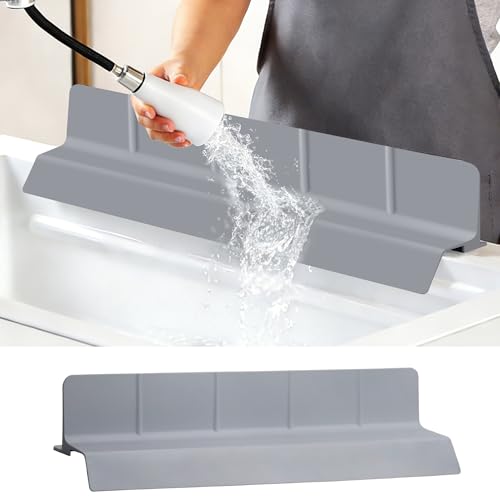 Volminex Silicone Sink Splash Guard for Kitchen, Dark Grey, 23''x3.5''