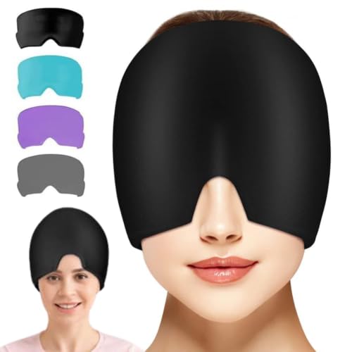 Image of ELEGAR Migraine Relief Cap - Hot & Cold Therapy Headache Cap for Migraine, Sinus & Tension Relief | Thermax Gel Ice Head Wrap for Instant Comfort & Relaxation - Reusable Migraine Cap for Men & Women - Multicolor (Migraines cap)
