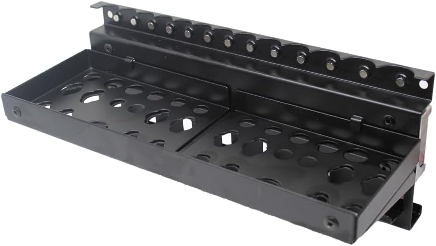 K Tool International 72465 MagClip Multi-Function Adjustable Tool Holder for Garages, Repair Shops, and DIY, 20" L x 4.75" W x 5" D, Stores up to 71 Tools, 15 lbs. Capacity, Alloy Steel, Black