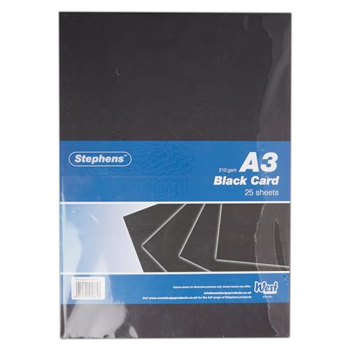 Papier cartonné noir A3 épaisseur 210g/m² idéal pour loisirs créatifs durables