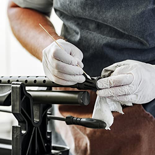 500 pcs 6-inch precision gun cleaning swabs with storage case - lint-free bamboo-handle long cotton swabs for gun cleaning makeup amp electronics