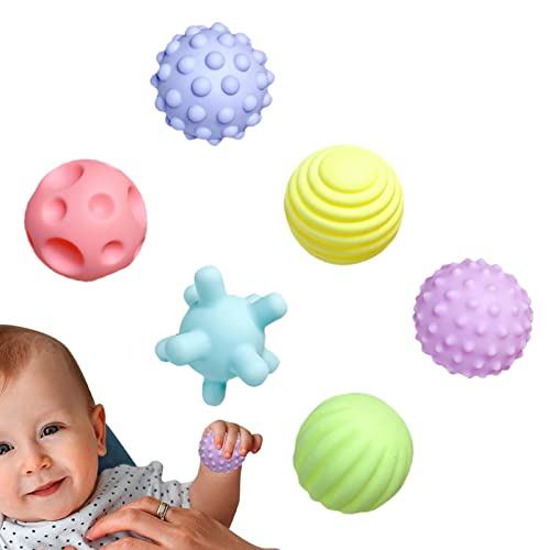 Balles Sensorielles pour Bébés | Ensemble De Balles Texturées pour Bébé Multicolores Et Formes Balles Tactiles Douces pour L'exploration Sensorielle Et L'engagement, À Partir De 6 Mois Cover