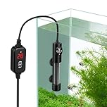 hygger Small Aquarium Heater, 100W Submersible Fish Tank Heater with Temperature Dual Digital Display Betta Turtle Tank Heater for 38-75L Freshwater Saltwater Aquariums
