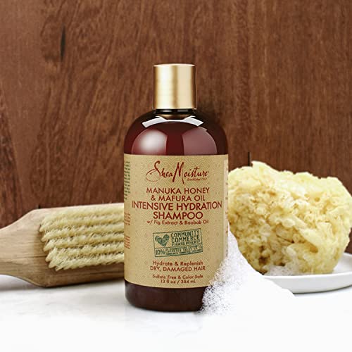 Sheamoisture Intensive Hydration Shampoo For Dry, Damaged Hair Manuka Honey And Mafura Oil Sulfate-Free 13 Oz #TOP3