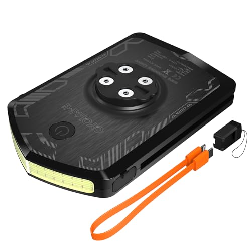 CYCLAMI Luce Anteriore Bici LED 120 Lumen, 5000mAh, Autonomia 70h, IPX6, USB-C, 5 Modalità, per Ciclismo Stradale, MTB, Notturno e Urbano