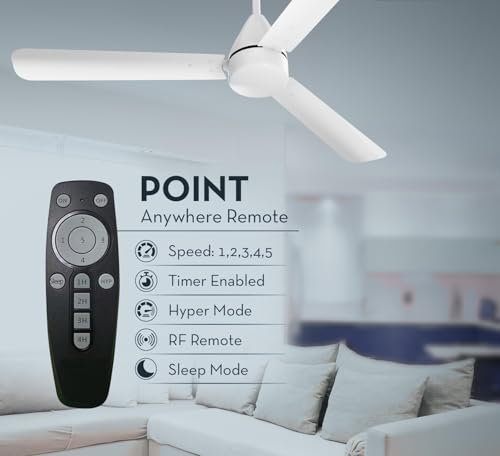 Image of Remote Control Compatible for Crompton ENERGION CROMAIR BLDC Ceiling Fan - Please Match The Image with Your Old Remote Before Placing The Order (Black) (Crompton Fan 2)