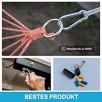 Der Traum 12 Stück Karabinerhaken Edelstahl, 6 x 60mm – Karabiner mit Belastbarkeit von 140 KG – Ideal für Schlüsselanhänger, Camping, Wandern, Reisen, Angeln, Rucksack (Silber) – Ansicht 6