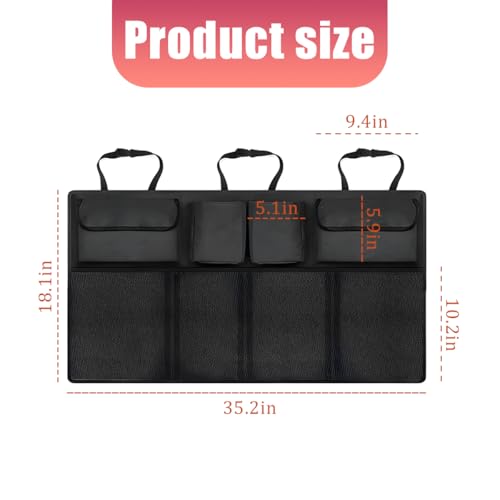 image for Mandark Car Trunk Organizer, Space Saving Vehicle Backseat Hanging wit
