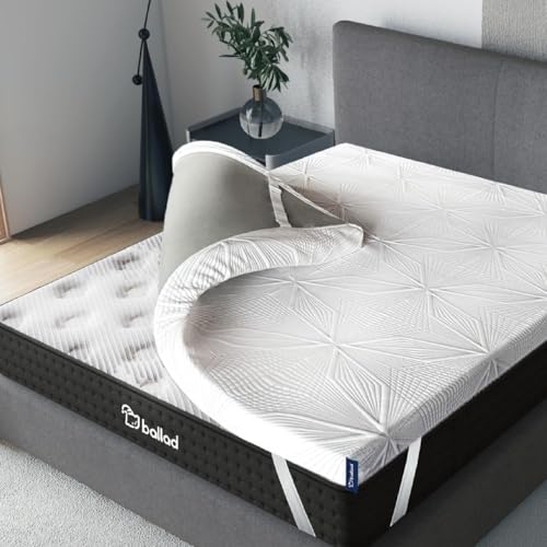 Ballad 3 Inch Gel Memory Foam Mattress Topper Twin Size, High Density Cooling Pad with Premium Removable Cover, Pressure Relief Bed Topper, (CertiPUR-US & Oeko-Tex Certified)