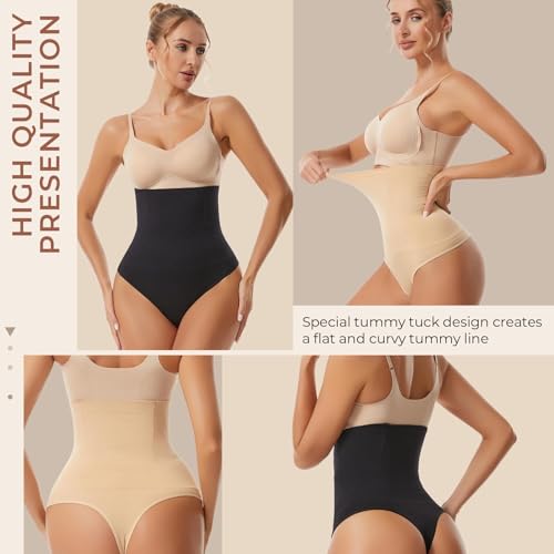 Image of Dulchany Thong Shapewear Tummy Control Underwear for Women Seamless Body Shaper Panties