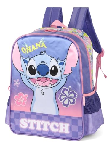 Mochila De Costas Escolar Infantil Disney Stitch Estampado