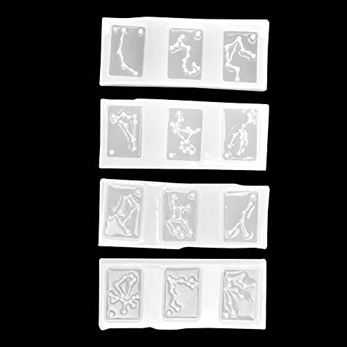 Formas de silicona para colgantes 4 piezas reutilizables miniatura 3