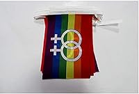 Vista 108 de Guatemala 19.7 ft BUNTING Flag 20 banderas 9'' x 6'' - Banderas de cuerda guatemalteca 5.9 x 8.3 in - AZ FLAG